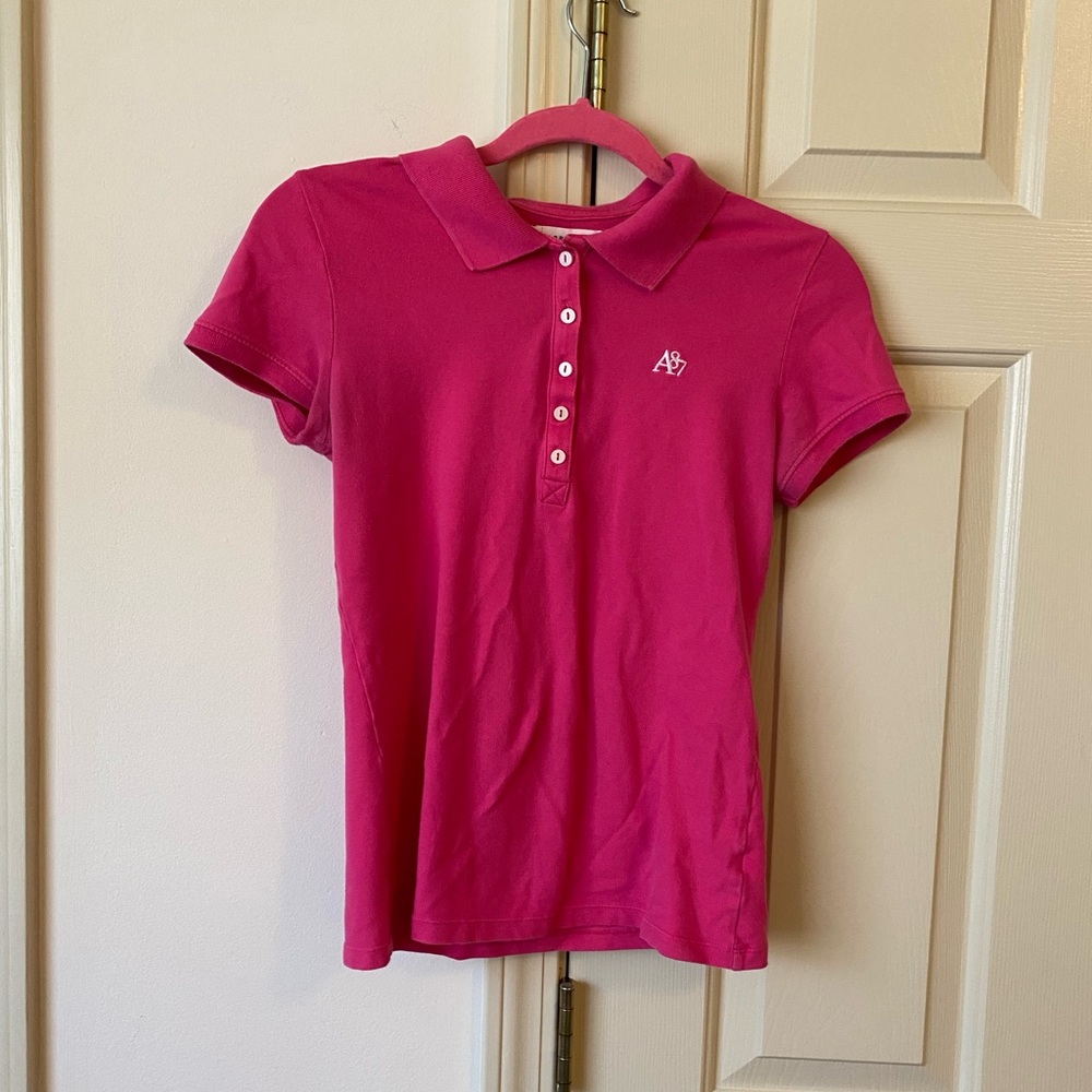 Aeropostale Pink Polo Shirt